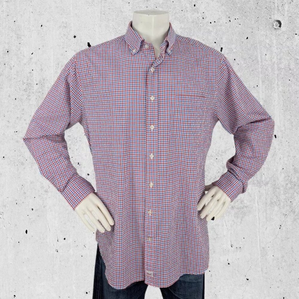 Vineyard Vines Performance Murray Shirt Size XL Slim Fit Seersucker